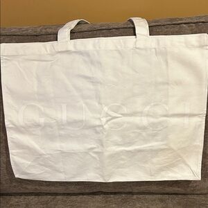 Gucci White Canvas Shopper